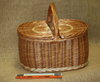 Picknickkorb mit zwei Deckeln, oval,gr. Ausführung,